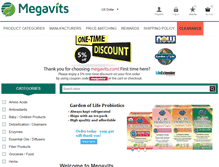 Tablet Screenshot of megavits.com